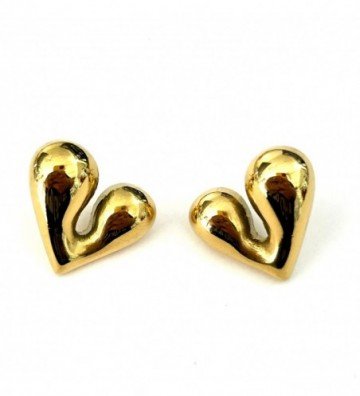 Pendientes acero dorado...