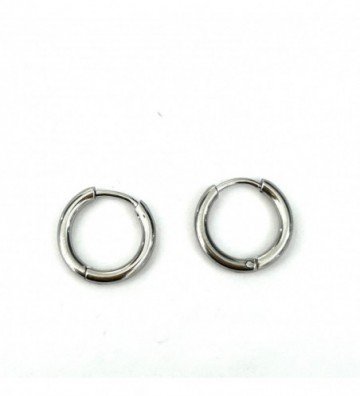 Pendientes acero plateado...