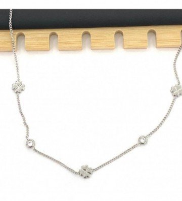 Collares acero plateado...