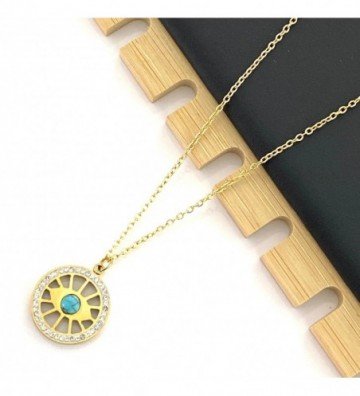 Collares acero dorado...