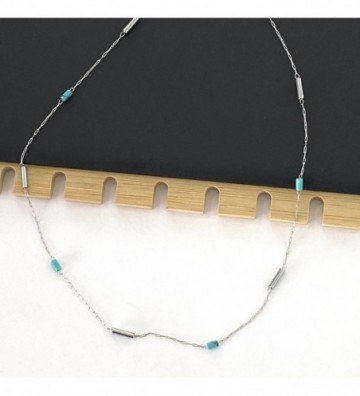Collares acero plateado...
