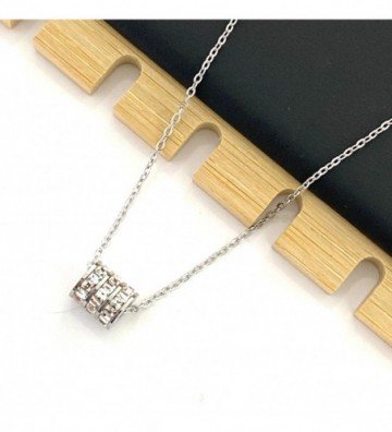 Collares acero plateado...