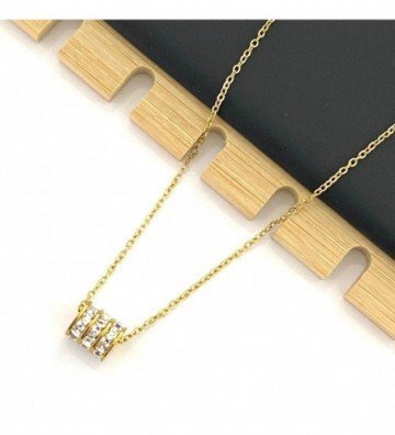 Collares acero dorado...