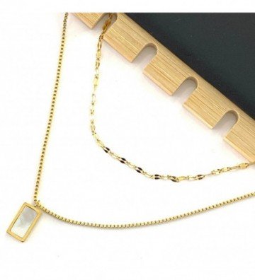 Collares acero dorado...