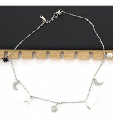 Collares acero plateado...