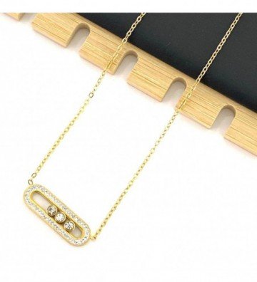 Collares acero dorado...