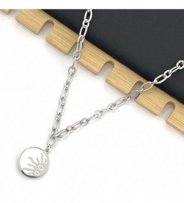 Collares acero plateado...