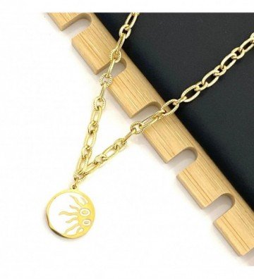 Collares acero dorado...