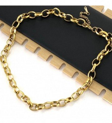 Collares acero dorado...