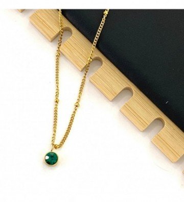 Collares acero dorado...