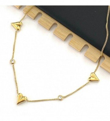 Collares acero dorado...