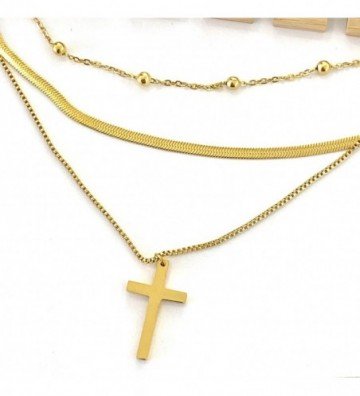 Collares acero dorado...