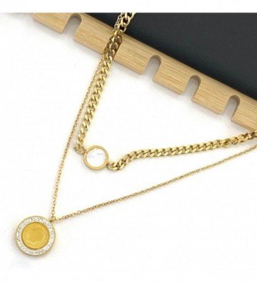Collares acero dorado...