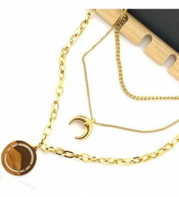 Collares acero dorado...