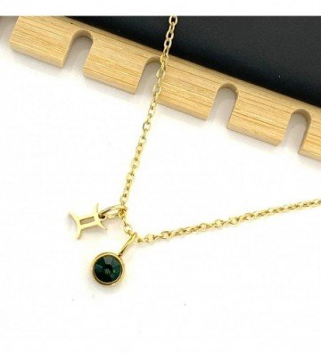 Collares acero dorado...