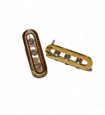 Pendientes acero dorado...