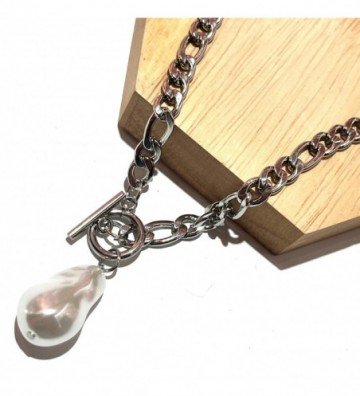 Collares acero plateado...