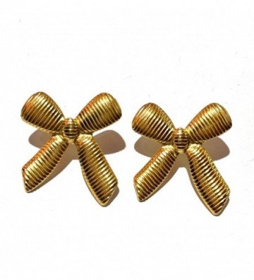 Pendientes acero dorado...