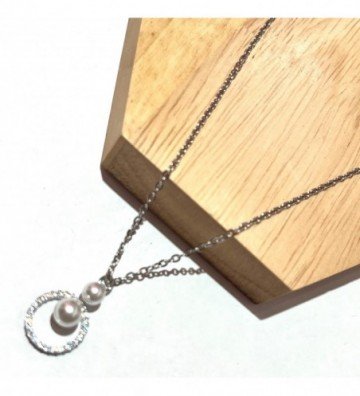Collares acero plateado...