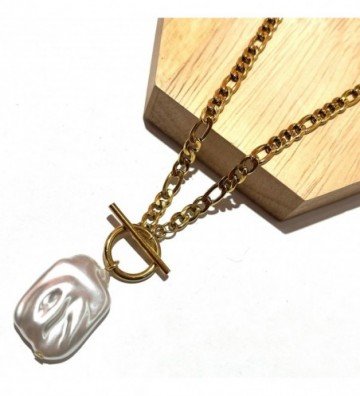 Collares acero dorado...
