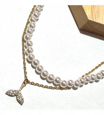 Collares acero dorado...