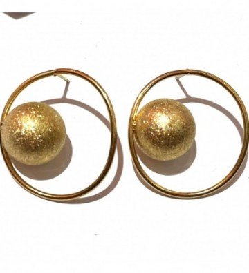 Pendientes acero dorado...