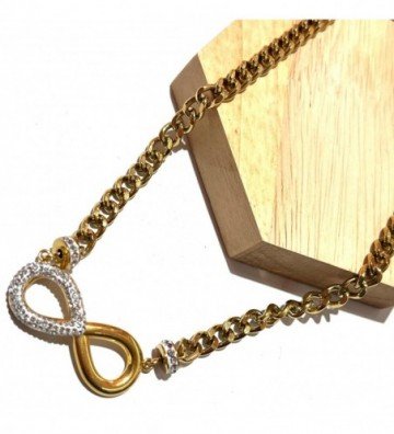 Collares acero dorado...