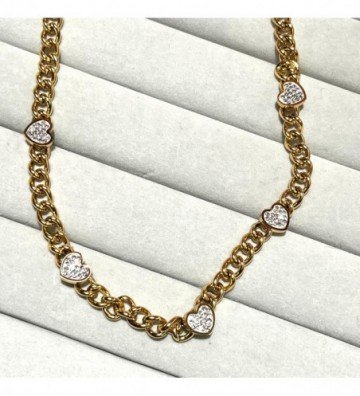 Collares acero dorado...