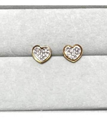 Pendientes acero dorado...