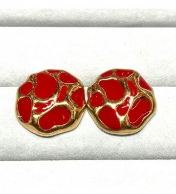 Pendientes acero dorado...