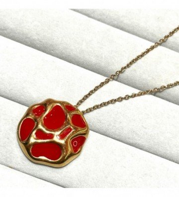 Collares acero dorado...