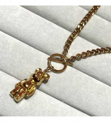 Collares acero dorado...