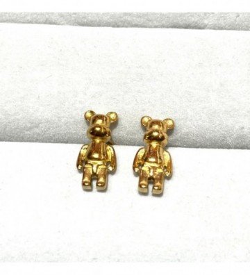Pendientes acero dorado...