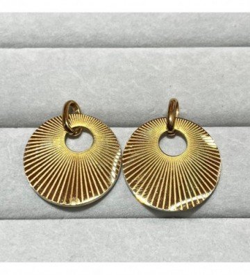 Pendientes acero dorado...