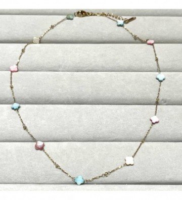 Collares acero dorado...