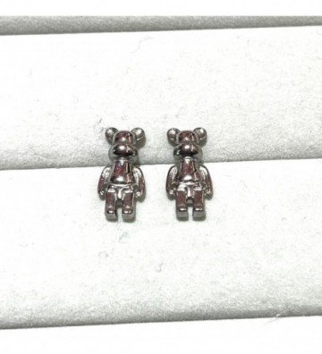 Pendientes acero plateado...
