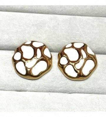 Pendientes acero dorado...