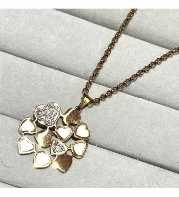 Collares acero dorado...