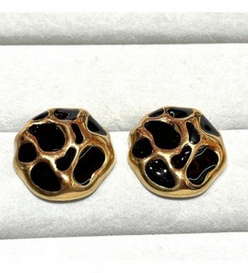 Pendientes acero dorado...