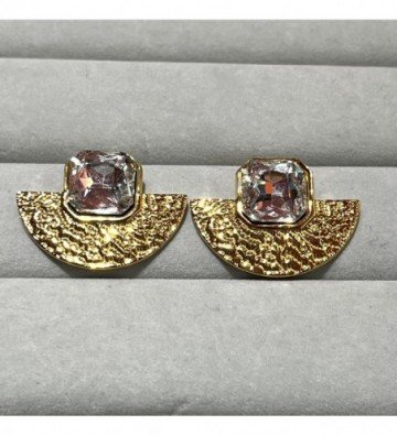 Pendientes acero dorado...