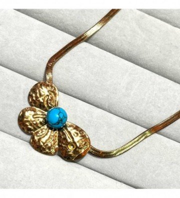 Collares acero dorado...