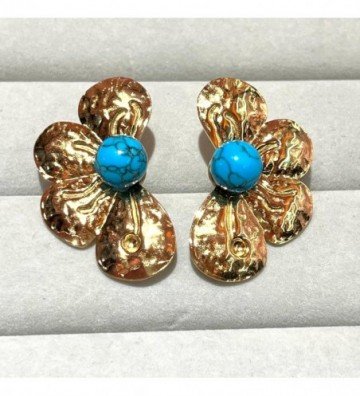 Pendientes acero dorado...