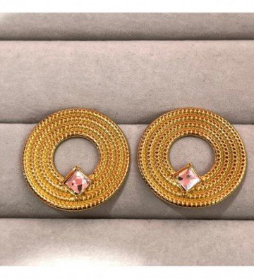 Pendientes acero dorado...