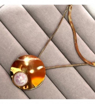 Collares acero dorado...