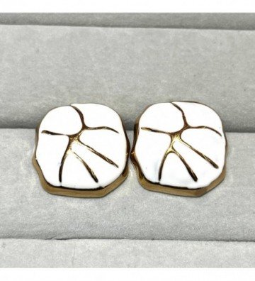 Pendientes acero dorado...