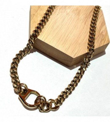 Collares acero dorado...