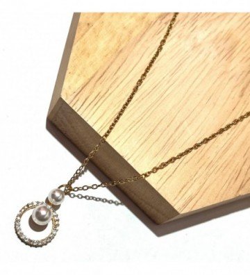 Collares acero dorado...