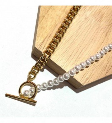 Collares acero dorado...