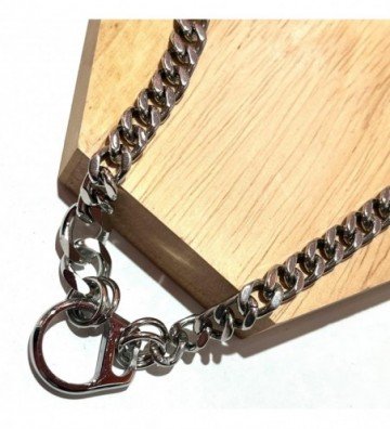 Collares acero plateado...