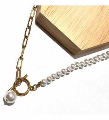 Collares acero dorado...